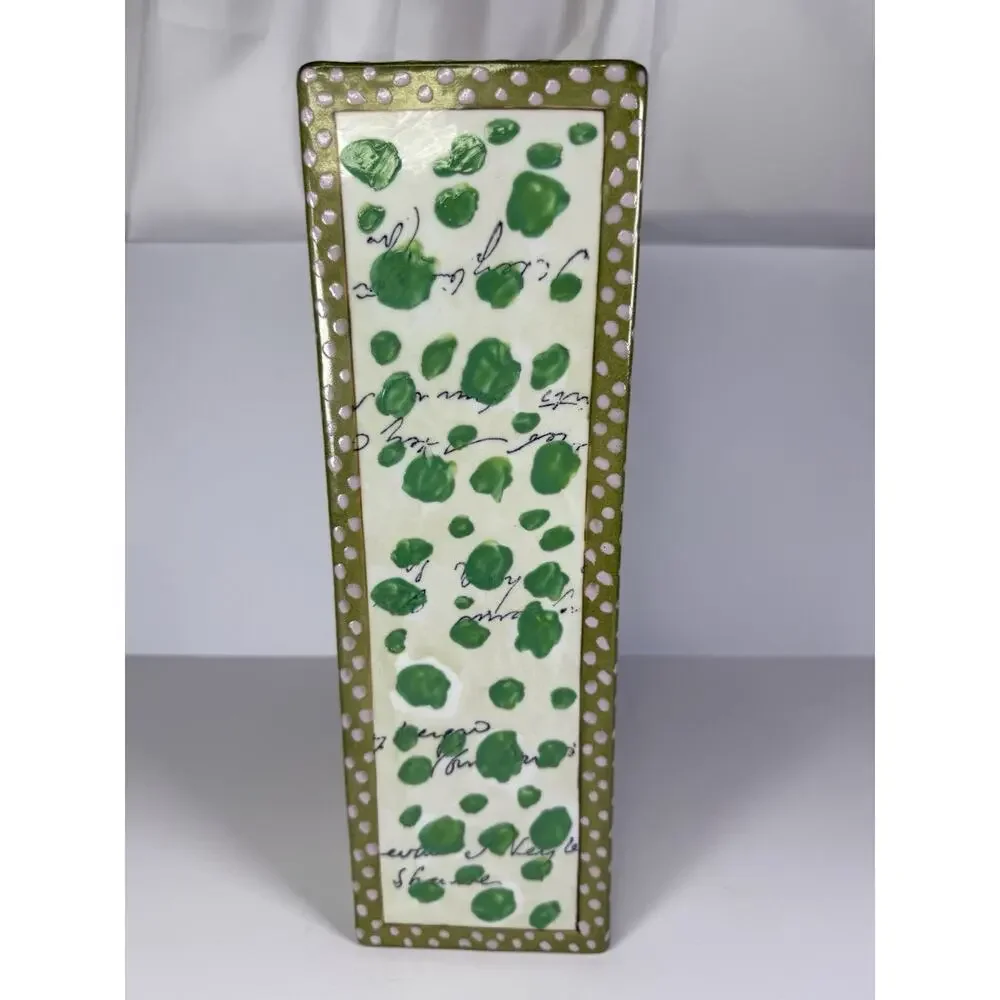 John Derian Decoupage Vase Wild Bird Illustrations Design Large Rectangular Vase